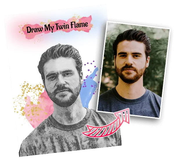 Draw My Twin Flame personalized sketch and reading materials